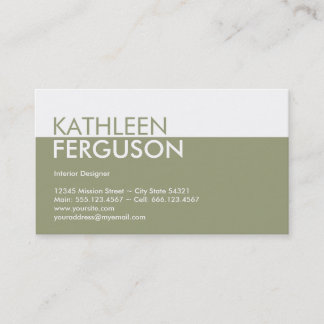 Zweifarbige Standardfarbblockgrün beruflich Visitenkarte