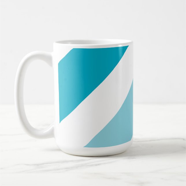 Zweifarbige Stripte Latte-Tasse Kaffeetasse (Links)