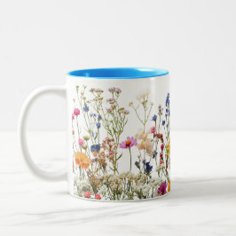 Zweifarbige Tasse 11 oz (blau)