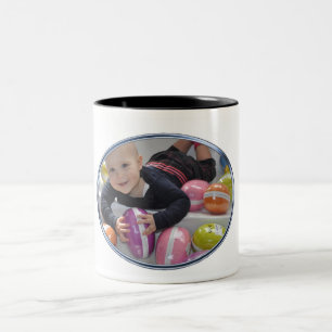 zweifarbige Tasse mit Foto