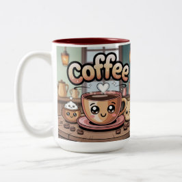 Zweifarbiges bordeauxrotes süßes Kaffeetasse
