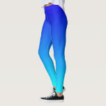 Zweifarbiges Farbverlauf blau, hellblaues Muster Leggings<br><div class="desc">Zweifarbiges Farbverlauf blau, hellblaues Muster</div>