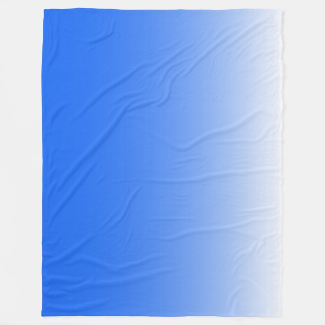 Zweifarbiges Gradient ombre elektrisch blau Fleecedecke (Vorderseite)