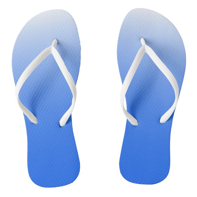 Zweifarbiges Gradient ombre elektrisch blau Flip Flops (Fußbett)