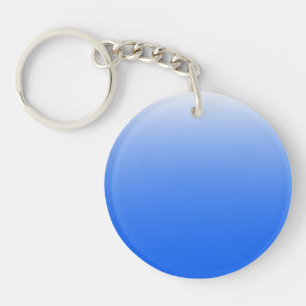 Zweifarbiges Gradient ombre elektrisch blau Schlüsselanhänger