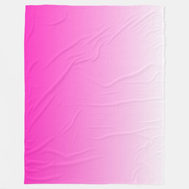 Zweifarbiges Gradienten ombre hot pink Fleecedecke (Vorderseite)