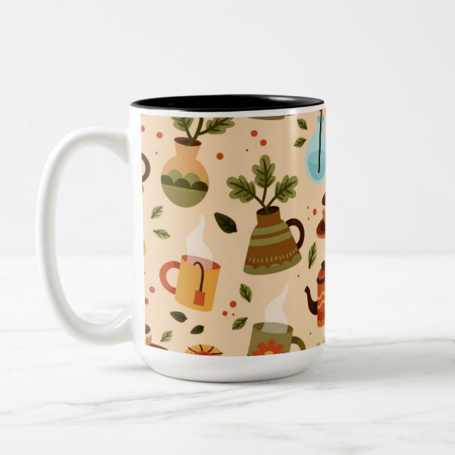 Zweifarbiges Kaffeetasse (Links)