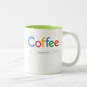 Zweifarbiges Kaffeetasse 'Coffee Googled'