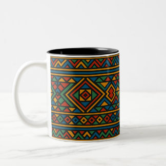 Zweifarbiges Kaffeetasse, Ethnische Tasse, Farbige Zweifarbige Tasse