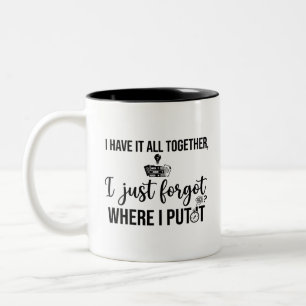 Zweifarbiges lustiges Zitat Tasse - Gemeinsam verg