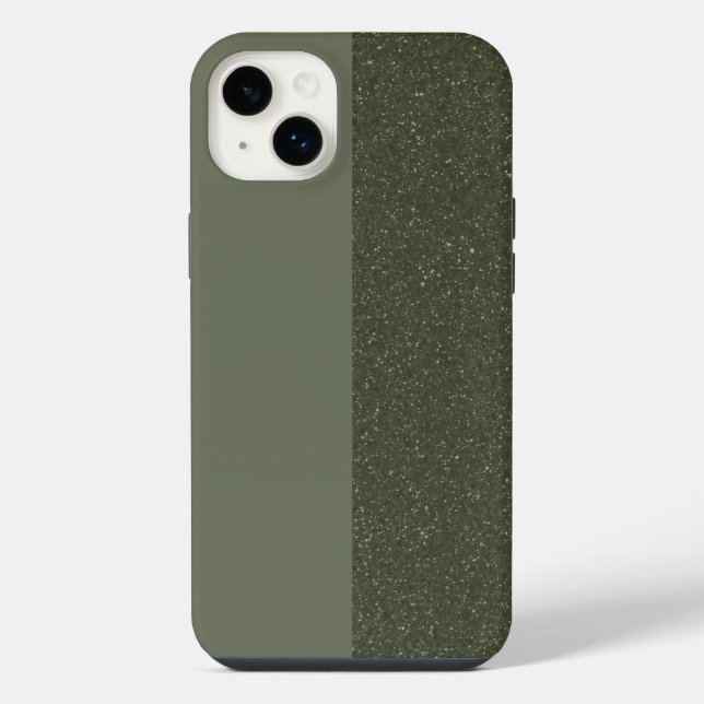 Zweifarbiges Moosgrünes iPhone 14 Plus Case (benut Hülle (Rückseite)