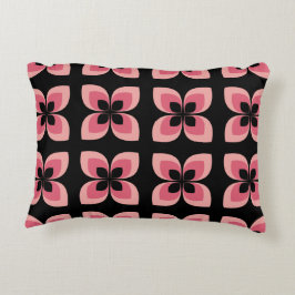 Zweifarbiges rosa Blume-Muster Dekokissen
