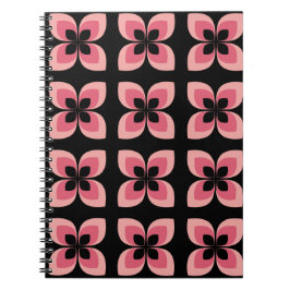 Zweifarbiges rosa Blume-Muster Notizblock