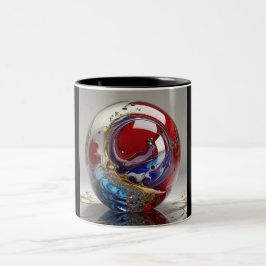 Zweifarbiges Tasse, 11oz  (Marmor-3) Zweifarbige Tasse