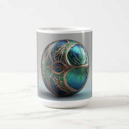 Zweifarbiges Tasse 11oz (Marmor-5)