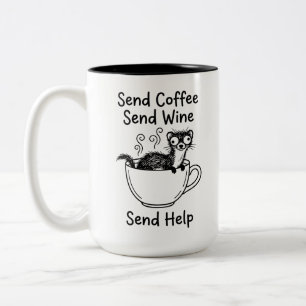 Zweifarbiges Tasse - Überrascht von Sneaky Weasel