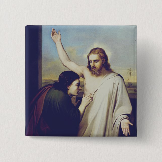 Zweifel an Saint Thomas von Silvestro Lega Button (Vorderseite)