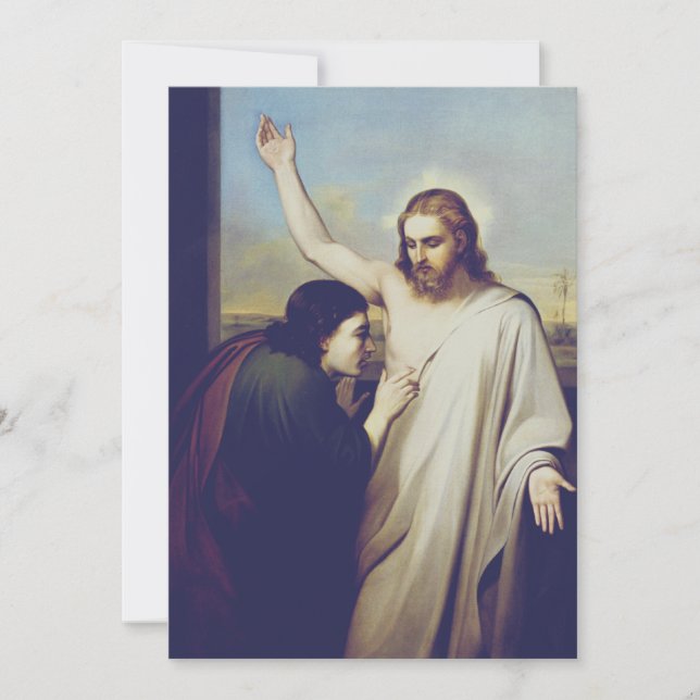 Zweifel an Saint Thomas von Silvestro Lega Einladung (Vorderseite)