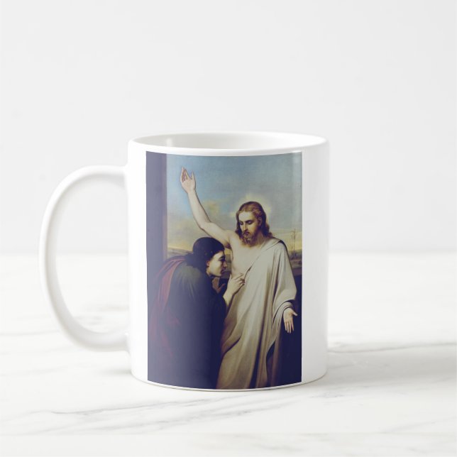 Zweifel an Saint Thomas von Silvestro Lega Kaffeetasse (Links)
