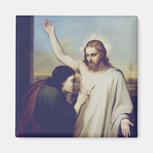 Zweifel an Saint Thomas von Silvestro Lega Magnet (Vorne)