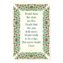 Zweifel, dass die Sterne Feuer sind; Zweifel, dass