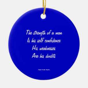 Zweifel und Selbstvertrauen Keramikornament