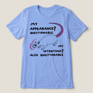 Zweifelhafte Absichten Lustiger Opossum Tri-Blend Shirt