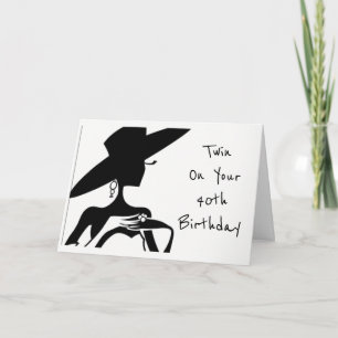 ZWEIFELHAPPY *40. GEBURTSTAG** ZWEI GEBURTSTAGSKAR KARTE