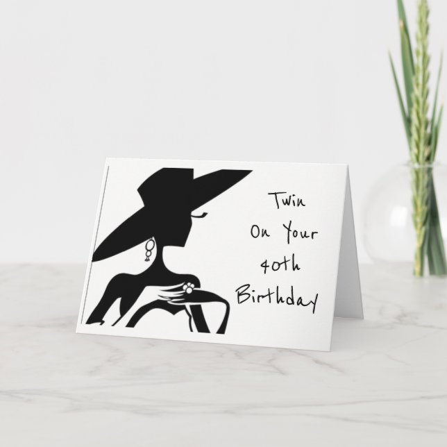 ZWEIFELHAPPY *40. GEBURTSTAG** ZWEI GEBURTSTAGSKAR KARTE (Vorderseite)