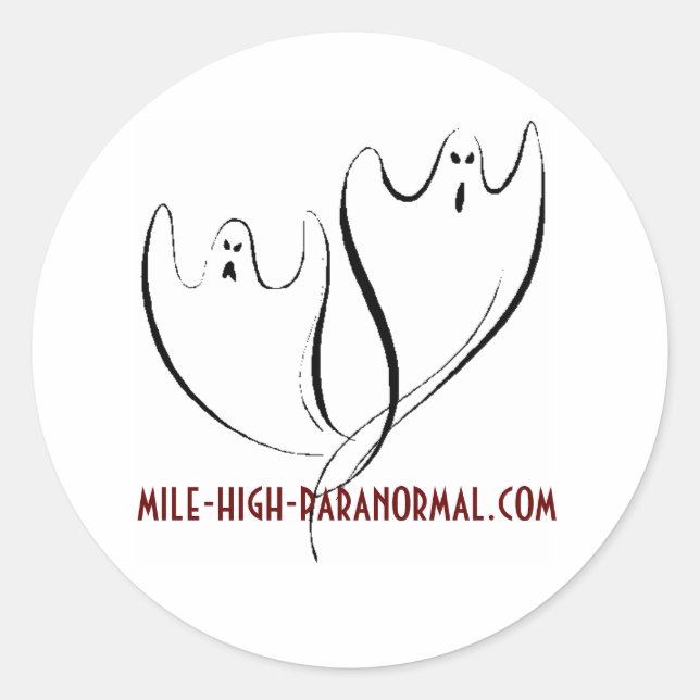 zweifelleghosts1, mile-high-paranormal.com runder aufkleber (Vorderseite)