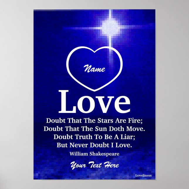 Zweifellos habe ich Liebe Sie Poster-Customizing Poster (Vorne)