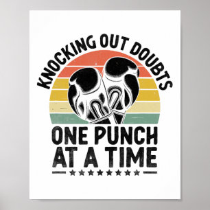 Zweifelsfrei einen Punch bei einem Boxer Spor Poster