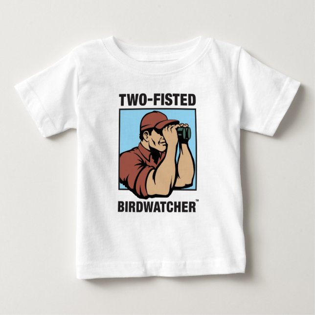 Zweifüßiger Birdwatcher-Säugling Langschläfer Baby T-shirt (Vorderseite)