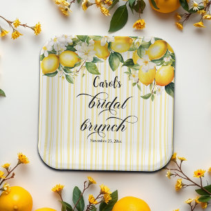 Zweig der Zitrone Mediterraner Sommer Bridal Brunc Pappteller