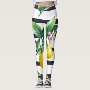 Zweig der Zitrone: Wasserfarbenes Zitrusparadies Leggings