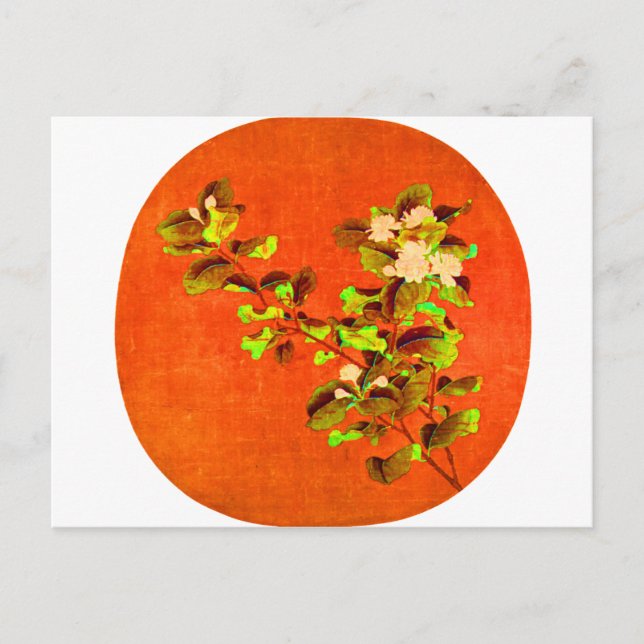 Zweig des blühenden weißen Jasmine aus dem 12. Jah Postkarte (Vorderseite)