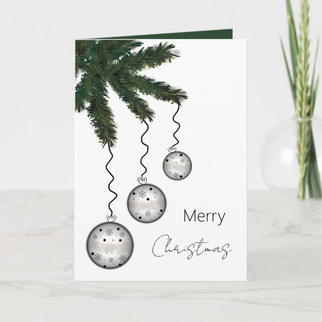 Zweig des Weihnachtsbaums Karte (Vorderseite)