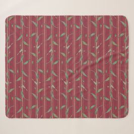 Zweig mit Blättern auf roter Tapete Sherpadecke