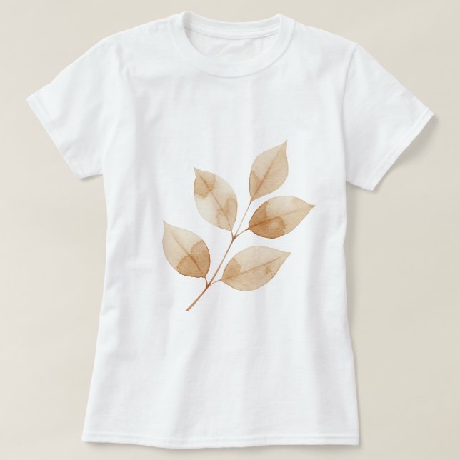 Zweig mit Blättern T-Shirt (Design vorne)