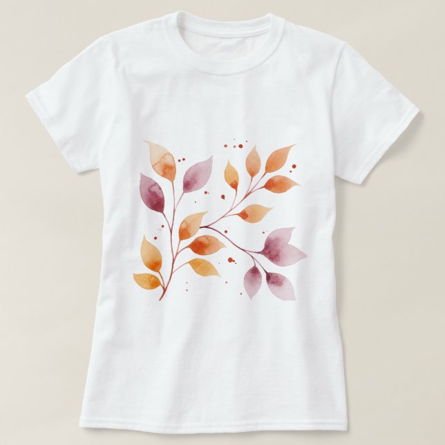Zweig mit Blättern T-Shirt (Design vorne)