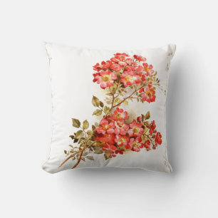 Zweig mit Rosenblüten individuell Kissen