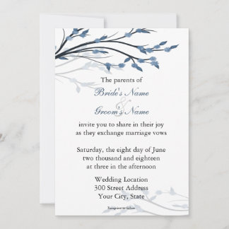 Zweige der Blumenzwiebeln Hochzeitsfeiern Einladung