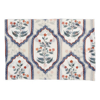 Zweige der orientalischen Blume: Kalamkari Indiane Kissenbezug