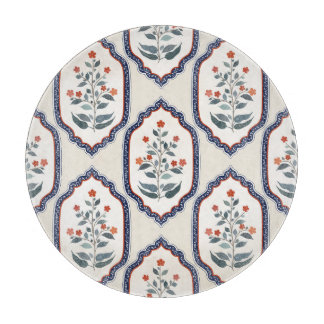 Zweige der orientalischen Blume: Kalamkari Indiane Schneidebrett