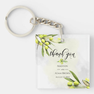 Zweige der Watercolor Olive Branches Hochzeit Viel Schlüsselanhänger