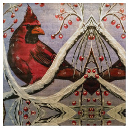 Zweige des roten Kardinals Stoff