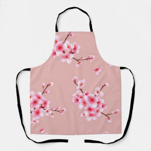 Zweige mit rosa Kirschblüten Muster Schürze