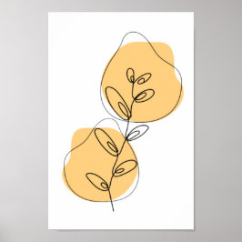 Zweige und Blätter, die Art Poster