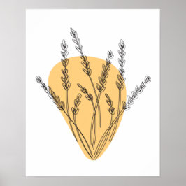 Zweige und Blätter, die Art Poster