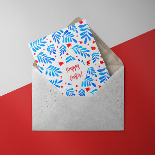 Zweige und Blume der Aquarellfarben Osterkarte Feiertagskarte